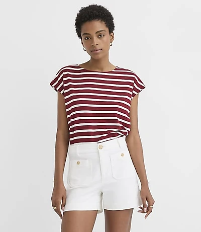 Striped Modern Wedge Tee