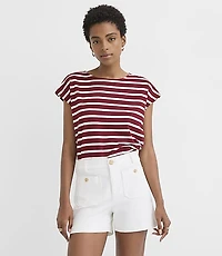 Striped Modern Wedge Tee