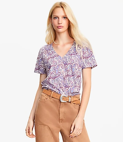 Paisley Everyday V-Neck Tee