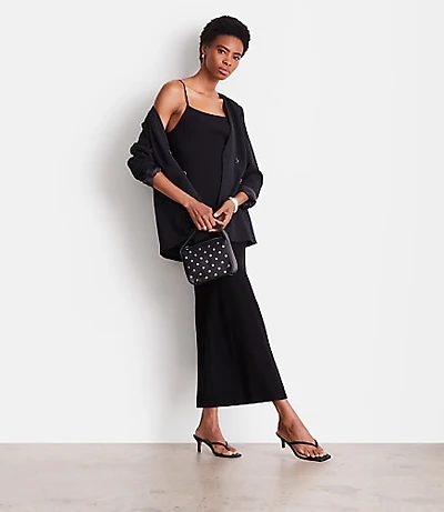 Petite LOFT Versa Ribbed Strappy Midi Dress
