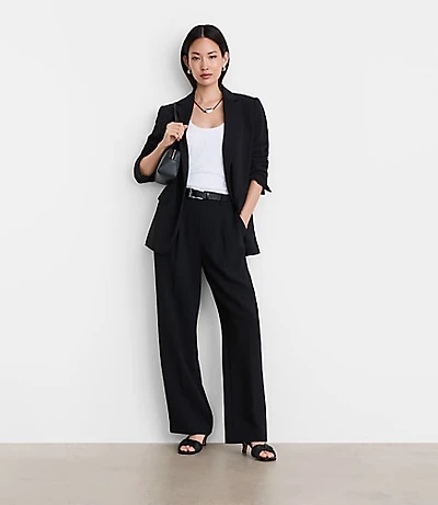 LOFT Versa Crepe Drape Relaxed Blazer