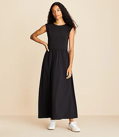 Petite Lou & Grey Mixed Media Maxi Pocket Dress