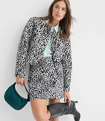 Leopard Print Mini Skirt