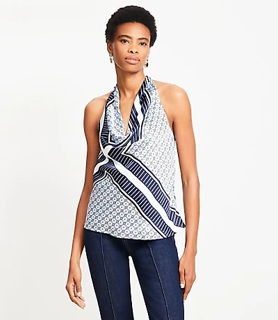 Foulard Satin Cowl Neck Cami