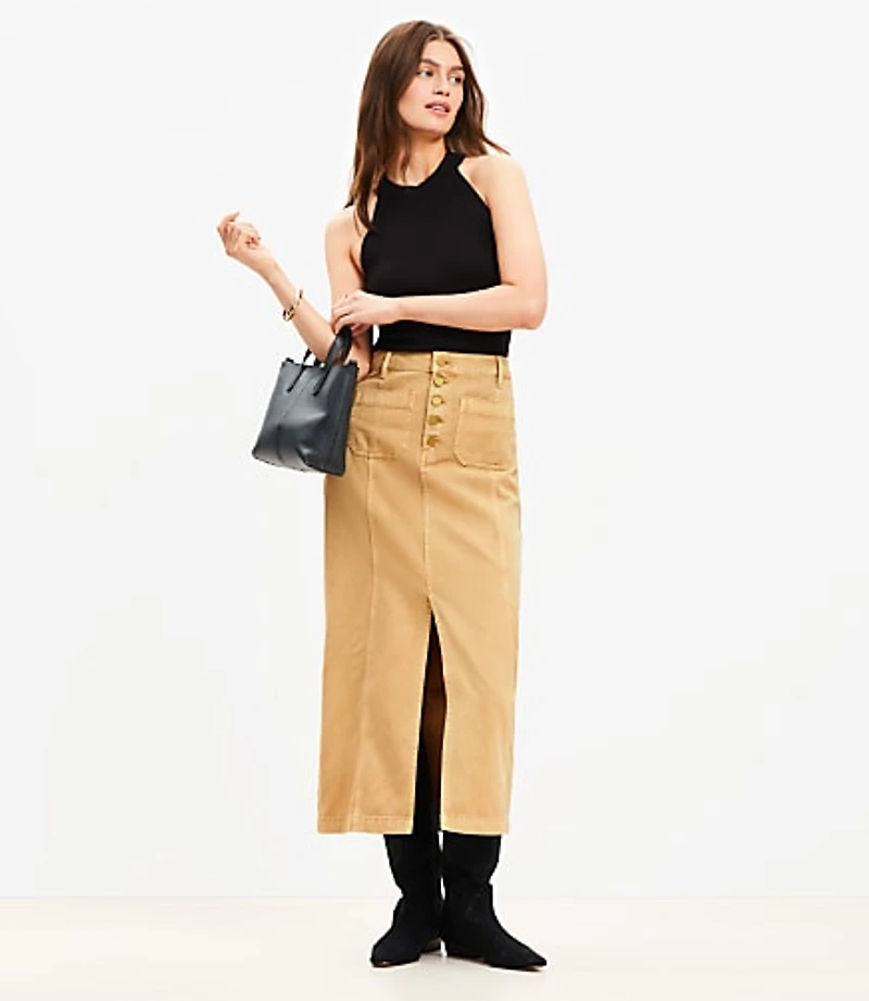 Tall Utility Pocket Midi Skirt