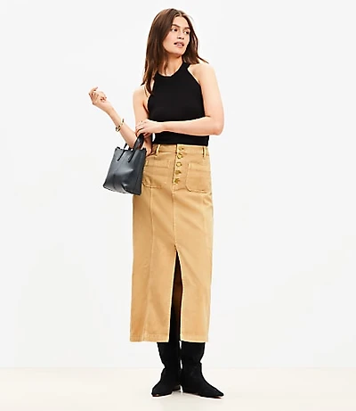 Tall Utility Pocket Midi Skirt
