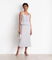 Petite LOFT Versa Seasonless Square Neck Pocket Vest