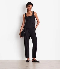 Petite LOFT Versa Seasonless Pleated Tapered Pants
