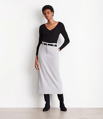 Petite LOFT Versa Seasonless Maxi Pocket Skirt
