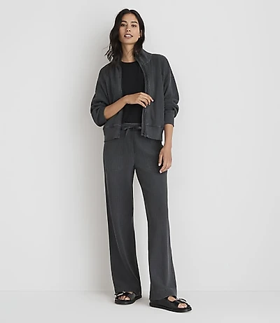 Lou & Grey Garment Dyed Waffle Wide Leg Pants