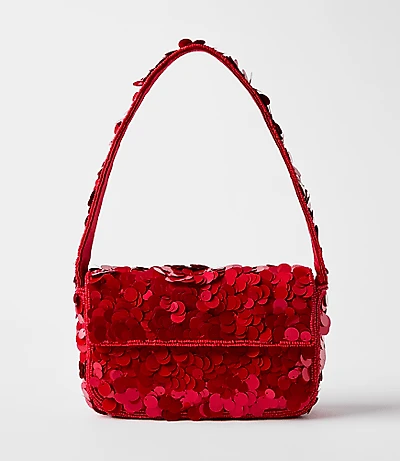Sequin Beaded Shoulder Bag