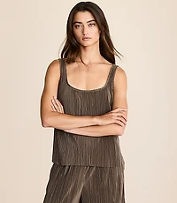 Lou & Grey Plisse Tie Back Tank Top