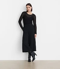 LOFT Versa Geo Lace Long Sleeve Top