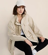 Lou & Grey Peached Cinched Utility Jacket