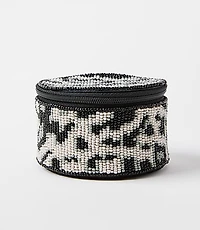 Snow Leopard Beaded Jewelry Box