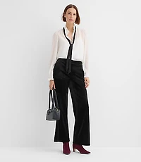 Petite Clean Wide Leg Pants Velvet
