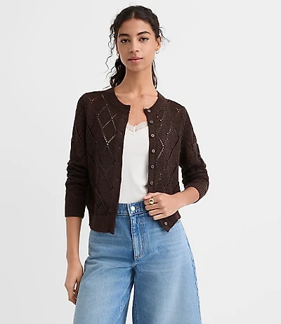 Diamond Pointelle Cardigan