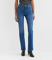 Rivete Petite Curvy Mid Rise Boot Jeans Vintage Dark Wash