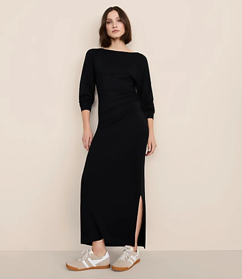 Lou & Grey Brushed Jersey Cinched Maxi Dress
