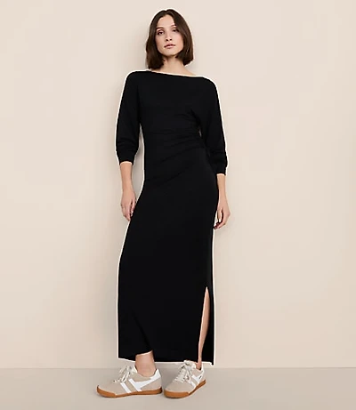 Lou & Grey Brushed Jersey Cinched Maxi Dress