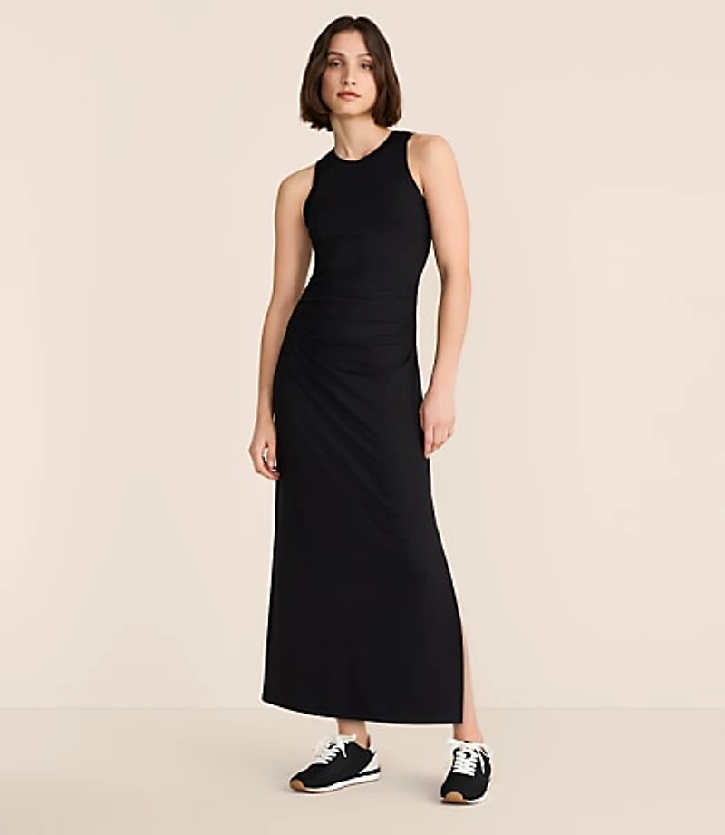Lou & Grey Brushedsoft Ruched Tank Midi Dress