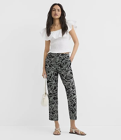 Riviera Slim Pants Leaf Print