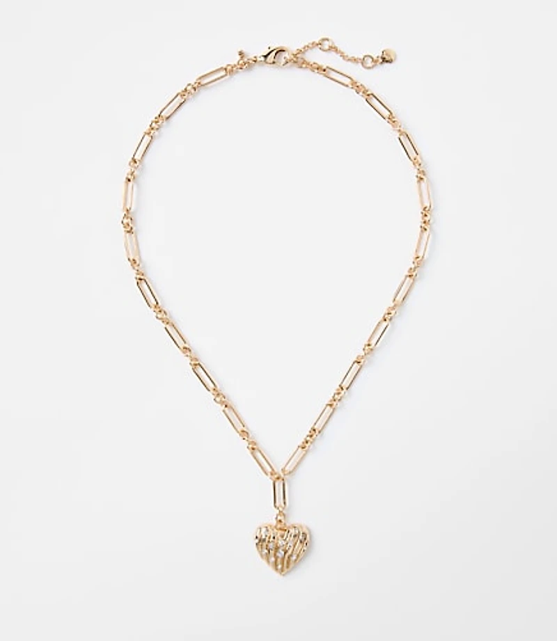 Sparkle Heart Pendant Necklace