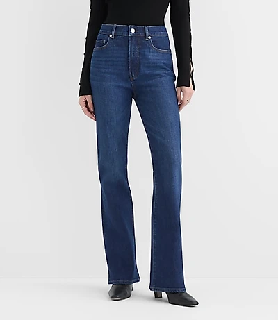 Rivete Curvy High Rise Slim Flare Jeans Muse Wash