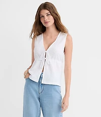 Petite Stitchy Bow Top