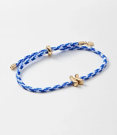 Rope Pull Tie Initial Bracelet