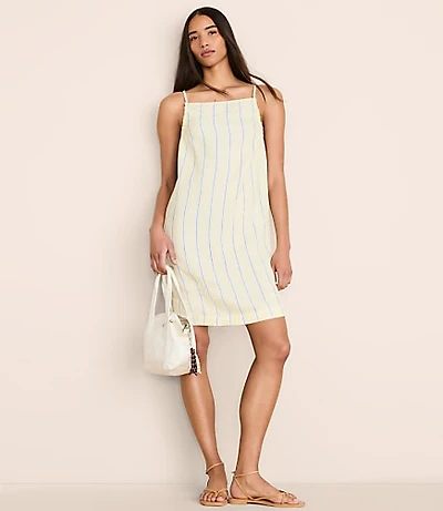 Lou & Grey Striped Ruched Triple Cloth Mini Dress