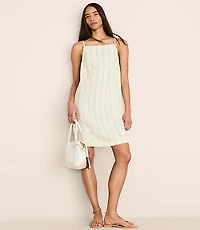 Lou & Grey Striped Ruched Triple Cloth Mini Dress