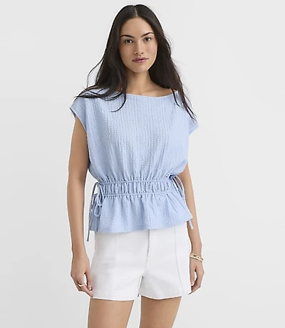 Side Tie Boatneck Top