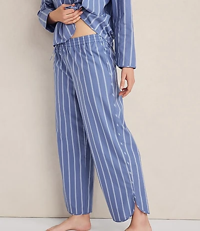 Haven Well Within Organic Cotton Poplin Pinstripe Pajama Pants