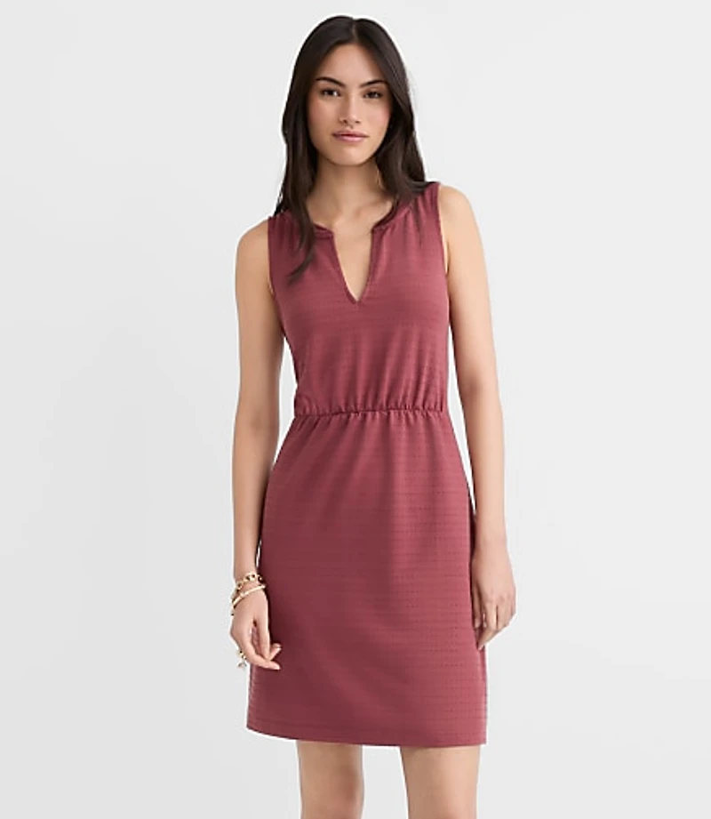 Petite Dotted Jacquard Mini Pocket Dress