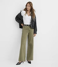 Rivete Tall Seamed Mid Rise Relaxed Flare Jeans Washed Oregano