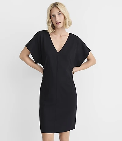 Petite Dolman Mini V-Neck Tee Dress