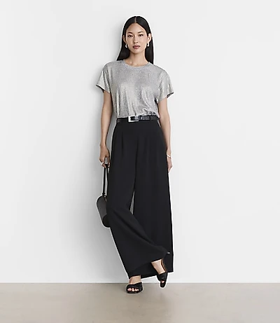 LOFT Versa Shimmer Ribbed Tee