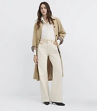 Rivete High Rise Wide Leg Jeans Ecru