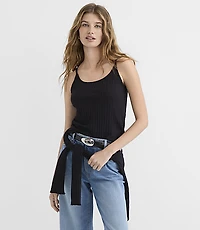 Ruffle Ribbed Tank Top