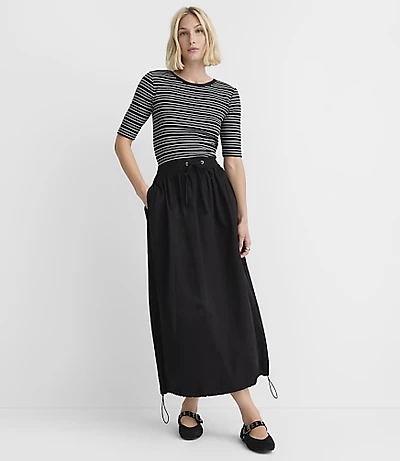 Petite Parachute Midi Skirt