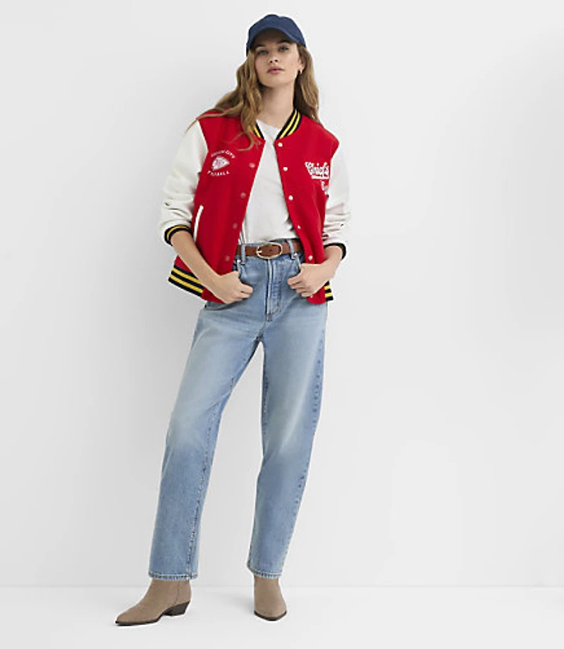 The Wild Collective Kansas City Chiefs Pearl Varsity Jacket