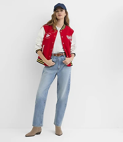 The Wild Collective Kansas City Chiefs Pearl Varsity Jacket