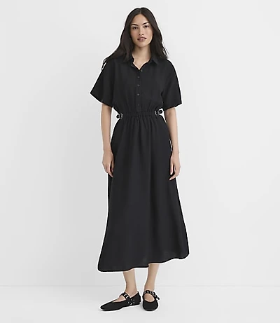 Petite Double Buckle Shirtdress