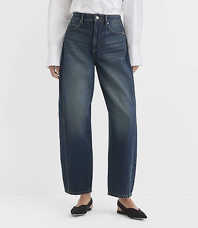 Rivete Petite Curvy Seamed High Rise Horseshoe Jeans Lune Wash