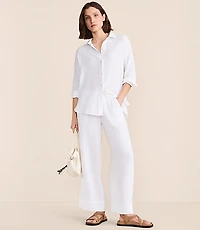Petite Lou & Grey Triple Cloth Wide Leg Pants
