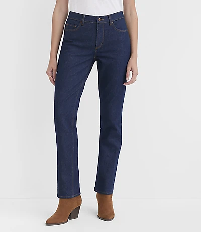 Rivete Curvy Mid Rise Stovepipe Jeans Classic Rinse Wash