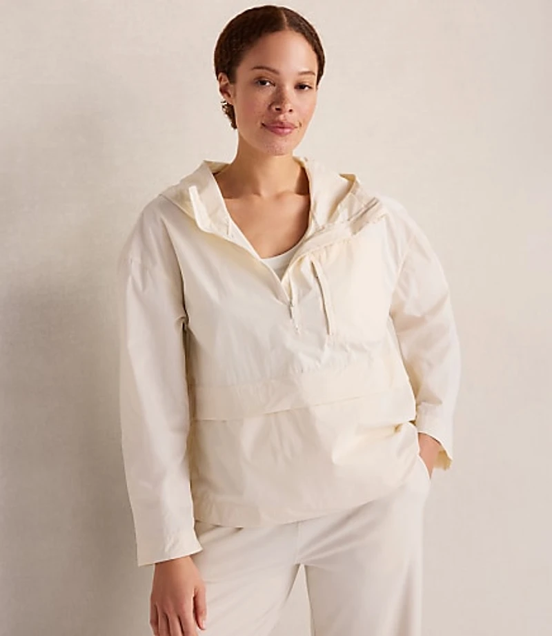 Haven Well Within Crinkle Nylon Half-Zip Hooded Jacket