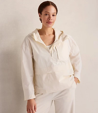 Haven Well Within Crinkle Nylon Half-Zip Hooded Jacket
