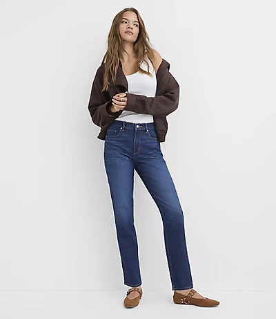 Rivete Tall Mid Rise Stovepipe Jeans Classic Wash